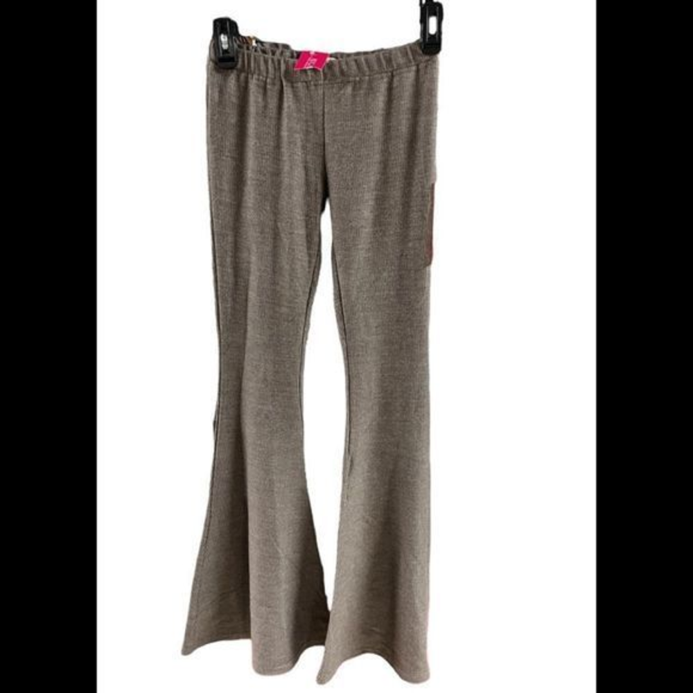 One the Land tan‎ ribbed flair leggings